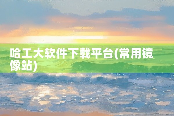 哈工大软件下载平台
