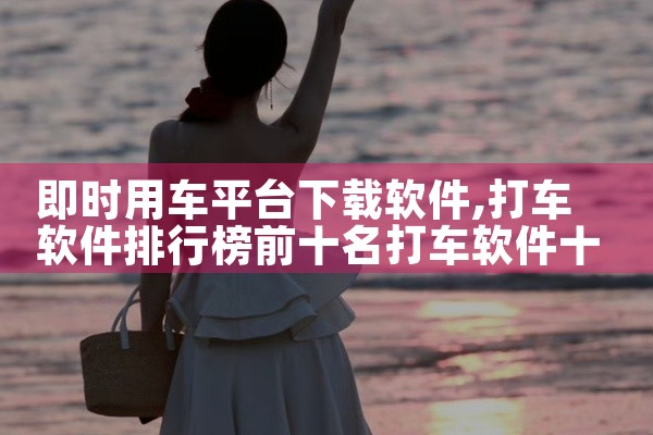 即时用车平台下载软件
