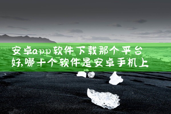 安卓app软件下载那个平台好