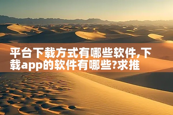 平台下载方式有哪些软件