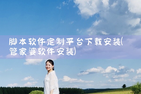 脚本软件定制平台下载安装